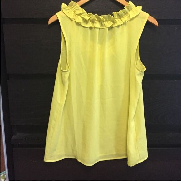 Loft sleeveless yellow blouse. - Picture 3 of 3